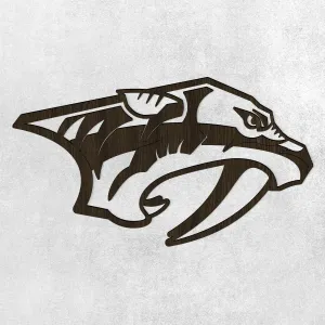Hokejové logo NHL z dreva - Nashville Predators