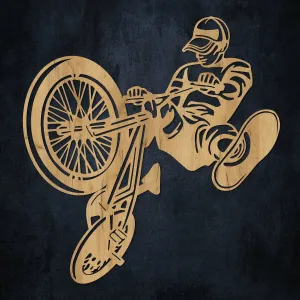 Drevený obraz na stenu - Street cyklista