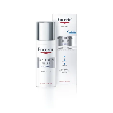 Eucerin Hyaluron-Filler denný protivráskový krém pre normálnu až zmiešanú pleť (Day Fluid) 50 ml
