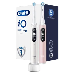 Oral-B iO Series 6 DUO White/Pink elektrický zubní kartáček 2ks