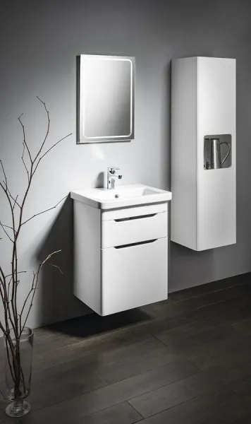 SAPHO - ELLA umývadlová skrinka 46,5x65x38,5cm, 2x zásuvka,biela EL052-3030