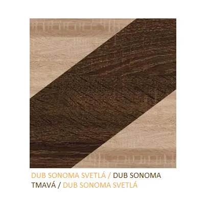 ArtCross Komoda NOTTI  | 03 Farba: Dub sonoma svetlá / dub sonoma svetlá / dub sonoma tmavá
