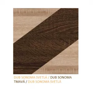 ArtCross Komoda NOTTI  | 03 Farba: Dub sonoma svetlá / dub sonoma svetlá / dub sonoma tmavá