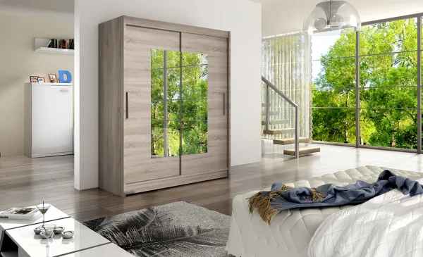 ArtAdrk Šatníková skriňa DORRIGO | 150 cm Skriňa: Dor01 / biela
