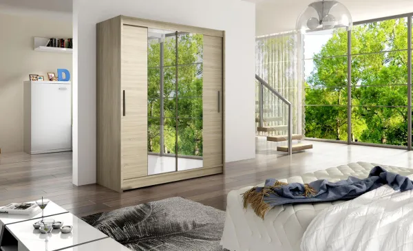 ArtAdrk Šatníková skriňa INESS | 150 cm Skriňa: Is01 / biela