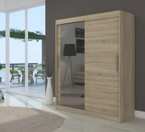 ArtAdrk Šatníková skriňa BIANCO | 150 cm Farba: Biela