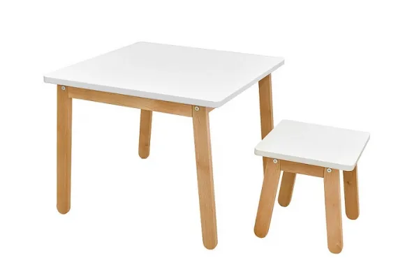 ArtBel Detský set stôl & stolička WOODY Farba: Ružová