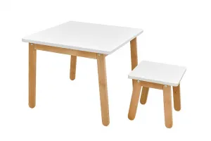 ArtBel Detský set stôl & stolička WOODY Farba: Ružová