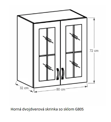 Tempo Kondela Kuchynská linka Provance Provance: Spodná skrinka D40S4 - 40x82x47 cm