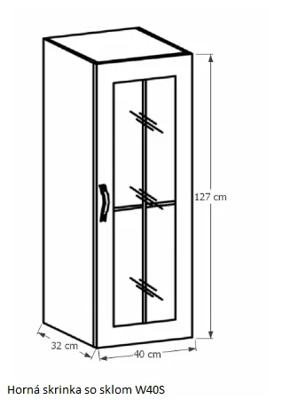 Tempo Kondela Kuchynská linka Provance Provance: Spodná skrinka D40S4 - 40x82x47 cm