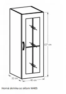 Tempo Kondela Kuchynská linka Provance Provance: Spodná skrinka D40S4 - 40x82x47 cm
