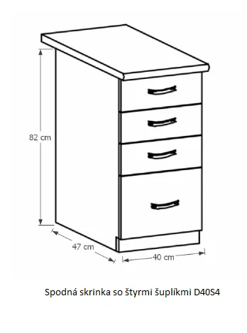 Tempo Kondela Kuchynská linka Provance Provance: Horná skrinka G60S - 60x72x32 cm
