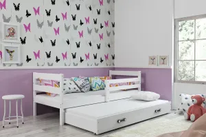 BMS Detská posteľ s prístelkou ERYK 2 FARBA: Grafit, ROZMER: 90 x 200 cm, DOPLNKOVÁ FARBA: Biela