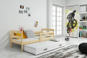 BMS Detská posteľ s prístelkou ERYK 2 FARBA: Grafit, ROZMER: 90 x 200 cm, DOPLNKOVÁ FARBA: Biela