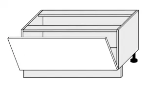 ArtExt Kuchynská skrinka spodná nízka SILVER | D1K 90 Farba korpusu: Grey