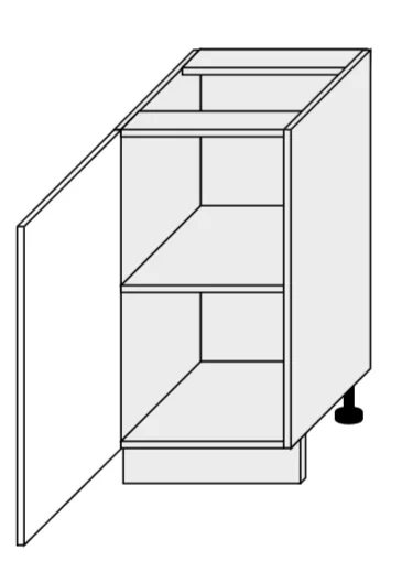 ArtExt Kuchynská skrinka spodná, D1D/40 Quantum Farba korpusu: Grey