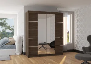ArtAdrk Šatníková skriňa TRAVES | 180 cm Skriňa: Biela