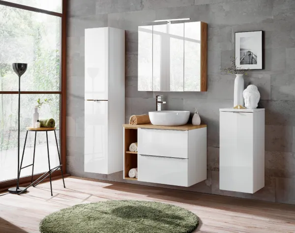 ArtCom Doska pod umývadlo CAPRI Oak | dub craft zlatý Capri | dub zlatý: Doska pod umývadlo 891 - 80 cm