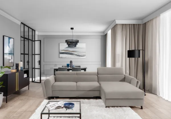 ArtElta Rohová sedacia súprava MARIALL | ľavá Farba: Monolith 77