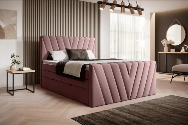 ArtElta Manželská posteľ CANDICE Boxspring | 140 x 200 cm Farba: Poco 07 