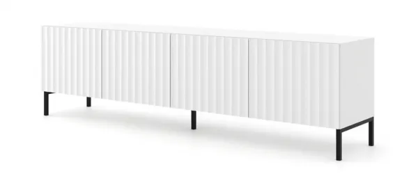 ArtBm Tv stolík WAVE 200 | 4D Prevedenie: Čierny mat / čierne nohy