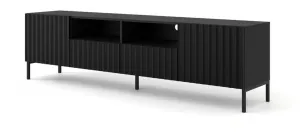 ArtBm Tv stolík WAVE 200 | 2D2S Prevedenie: Biela mat / čierne nohy