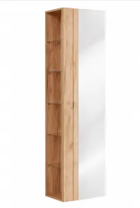 Comad Kúpeľňová skrinka so zrkadlom Capri 803 1D dub kraft zlatý
