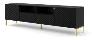 ArtBm Tv stolík SURF 200 | 2D2S Prevedenie: Biela mat / čierne nohy