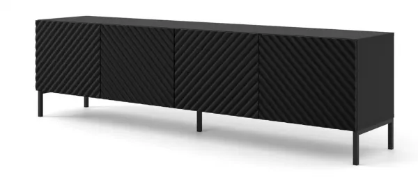 ArtBm Tv stolík SURF 200 | 4D Prevedenie: Biela mat / čierne nohy