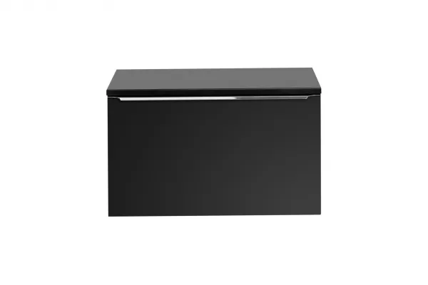 ArtCom Kúpeľňová skrinka s umývadlom a doskou SANTA FE Black DU60/2 | 60 cm