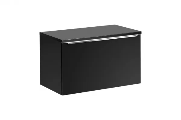 ArtCom Kúpeľňová skrinka s umývadlom a doskou SANTA FE Black DU80/1 | 80 cm