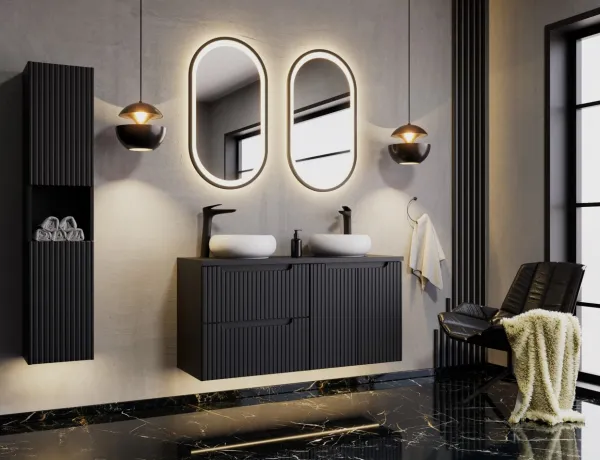 ArtCom Regál do kúpeľne NOVA Black 83-27-Q