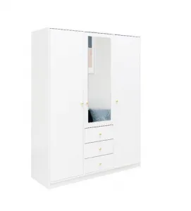 ArtStol Šatníková skriňa SIENA D3 | biela