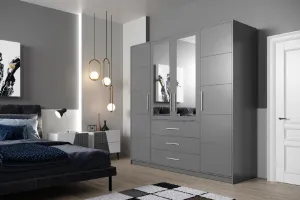 ArtStol Šatníková skriňa BALI D4 | grafit 196 cm