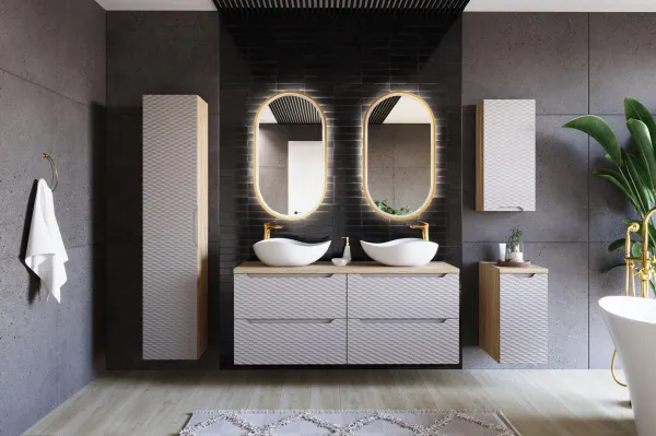 ArtCom Vysoká skrinka do kúpeľne OCEAN Beige 80-02-2D