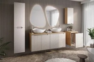 ArtCom Vysoká skrinka do kúpeľne LUXOR Beige 80-01-1D