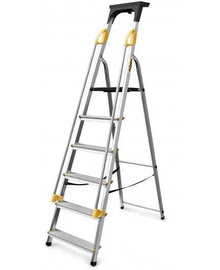 Hliníkovýrebríkso7schodíkmi,zábradlímanosnosťou150kg