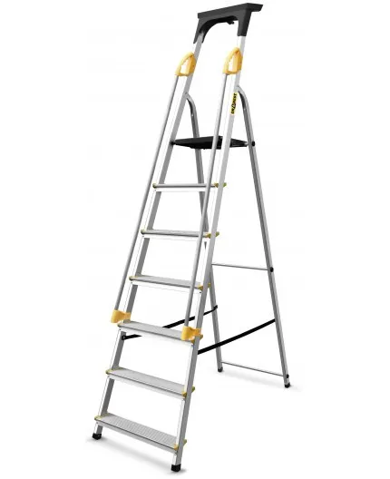 Hliníkovýrebríkso7schodíkmi,zábradlímanosnosťou150kg