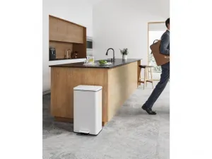 SONGMICS Odpadkový kôš 40 l biely