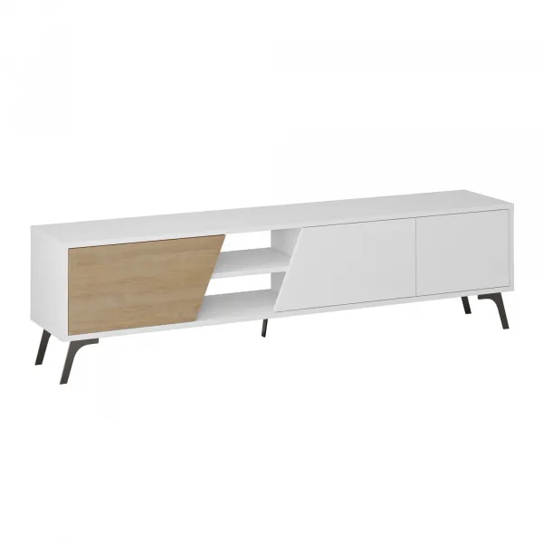 TV stolík Houseland FIONA 180 cm biely/dub safírový