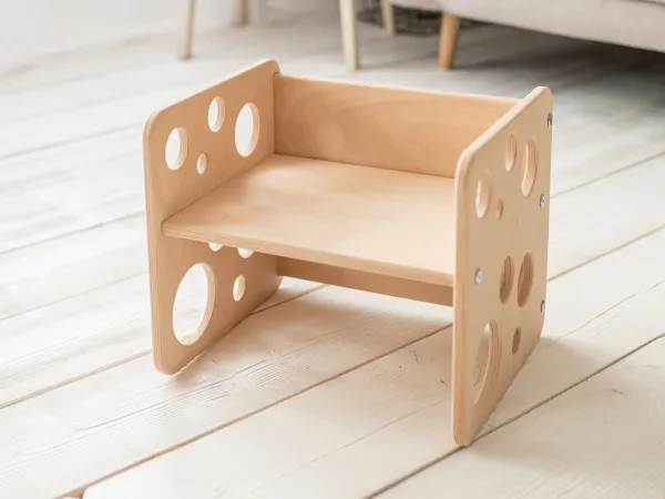 Woodisio Stolička TARA  mini / midi / maxi Farba: Prírodné drevo, Variant: Maxi