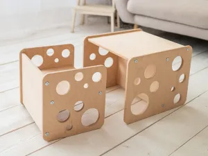 Woodisio Stolička TARA  mini / midi / maxi Farba: Prírodné drevo, Variant: Maxi