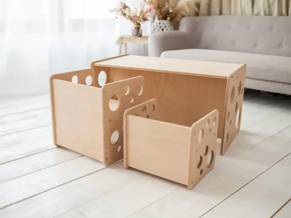 Woodisio Stolička TARA  mini / midi / maxi Farba: Prírodné drevo, Variant: Maxi