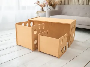 Woodisio Stolička TARA  mini / midi / maxi Farba: Prírodné drevo, Variant: Maxi