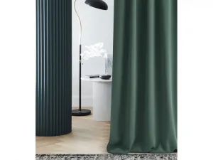 Elegantnýtmavozelenýzatemňujúcizávesnariasiacupásku140x280cm