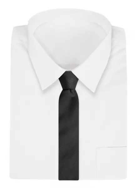 Elegantná kravata v čiernej farbe Angelo di Monti