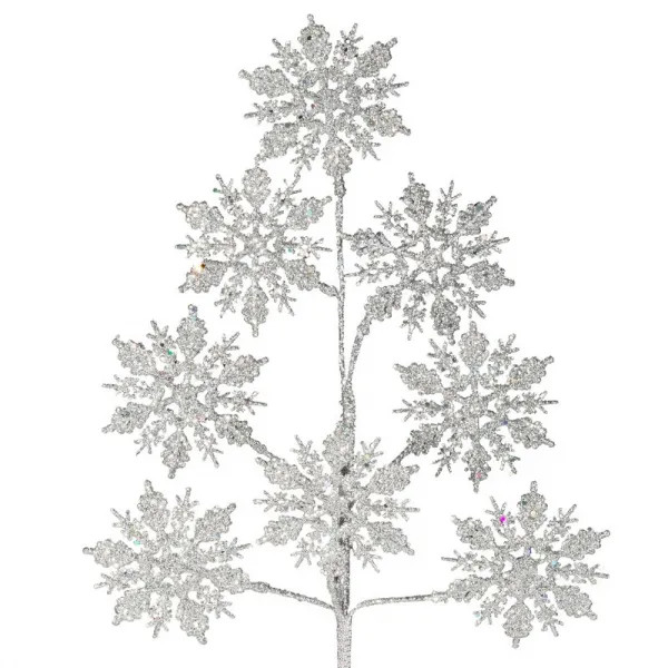 ArtFir Vianočná vetvička 22 | strieborná 75 cm