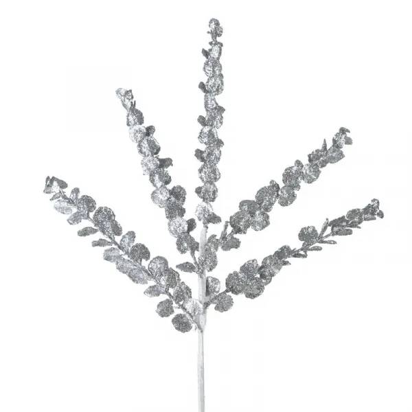 ArtFir Vianočná vetvička 25 | strieborná 68 cm