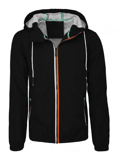 Trendy bunda s kapucňou pre pánov čierna