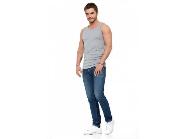 Pánske tielko biela Farba: Čierna, Veľkosť: M